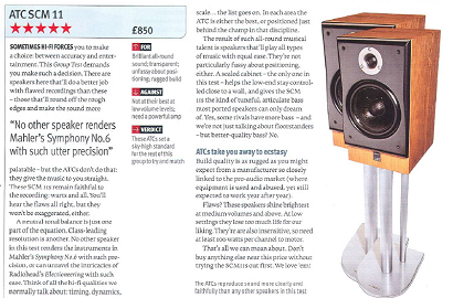 ATC SCM 11 - What Hi-Fi (UK) review